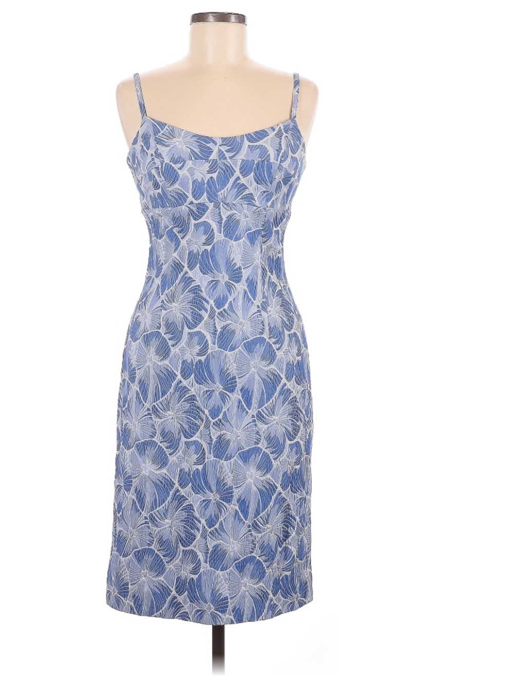 HD in Paris Blue Floral Midi Slip Dress